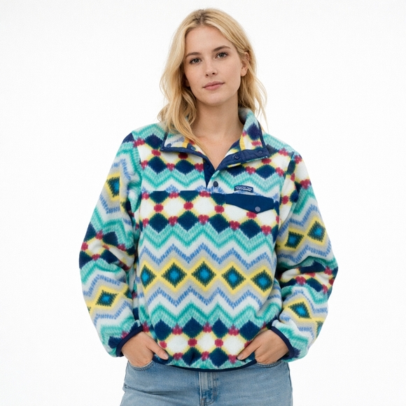 Patagonia Tops - Patagonia Vibrant Chevron Fleece Jacket
